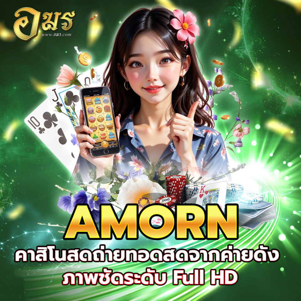 AMORN คาสิโนสดถ่ายทอดสดจากค่ายดัง ภาพชัดระดับ Full HD